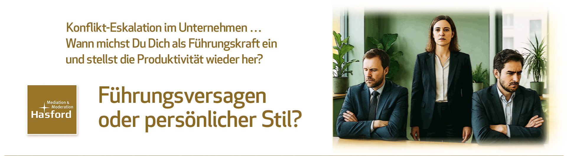Führungsversagen oder persönlicher Stil? Mediation in der Wirtschaft.