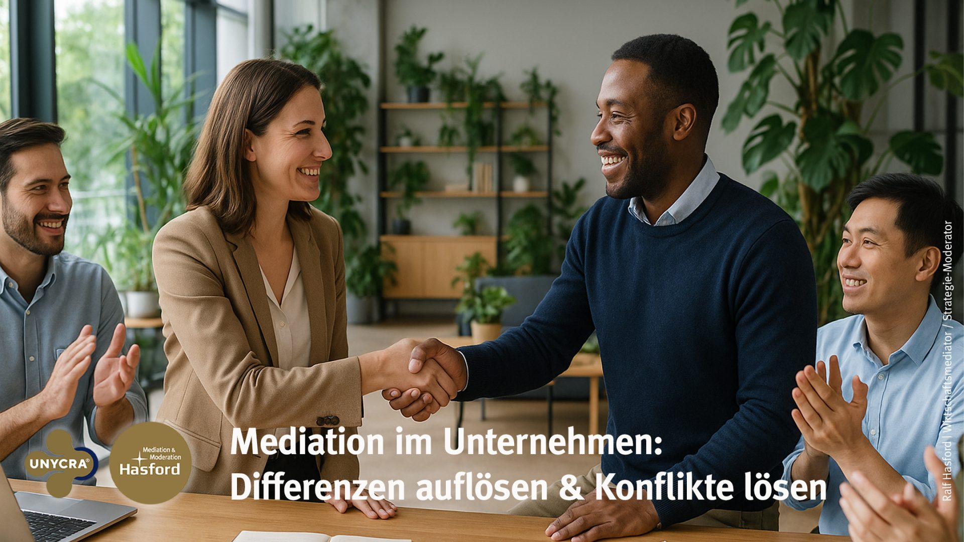 Mediation im Unternehmen – Mediation im Unternehmen, Gesellschafter‑Mediation, Konfliktmanagement‑System, Strategie‑Moderation, Erste Hilfe im Konflikt