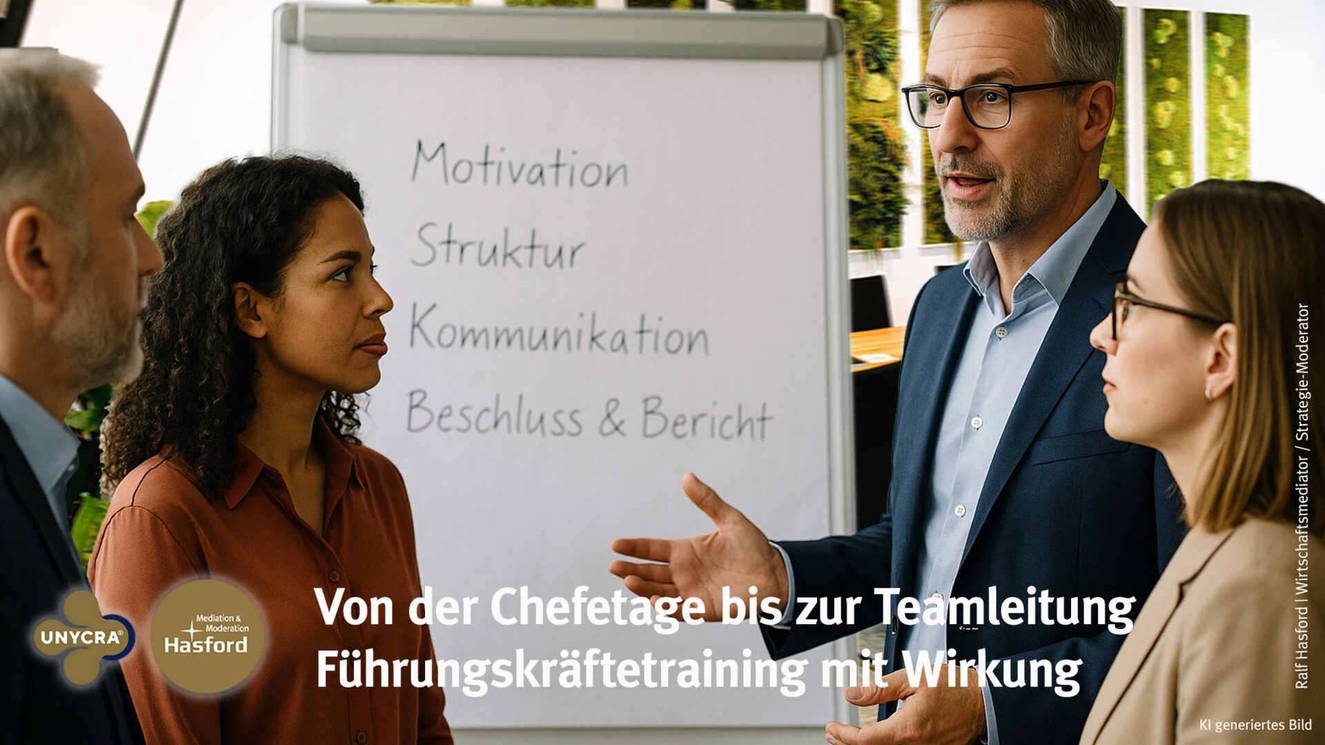 Wo kommen Konflikte in der Führung her? Ich stelle häufig fest, dass sich Führungskräfte nicht bewusst sind, dass es zwischen Führen und Managen einen Unterschied gibt. Meistens stecken sie fest in der Dreiteilung des Jobs: Das Erbringen von eigenen Arbeitsleistungen, die Erfüllung des Arbeitsfortschrittes für den Zuständigkeitsbereich gewährleisten, die Entwicklungsräume für Mitarbeitende gestalten. Diese mental zu erfassen und lebendig zu gestalten ist Teil meines Angebots des Führungskräftetrainings mit Wirkung.