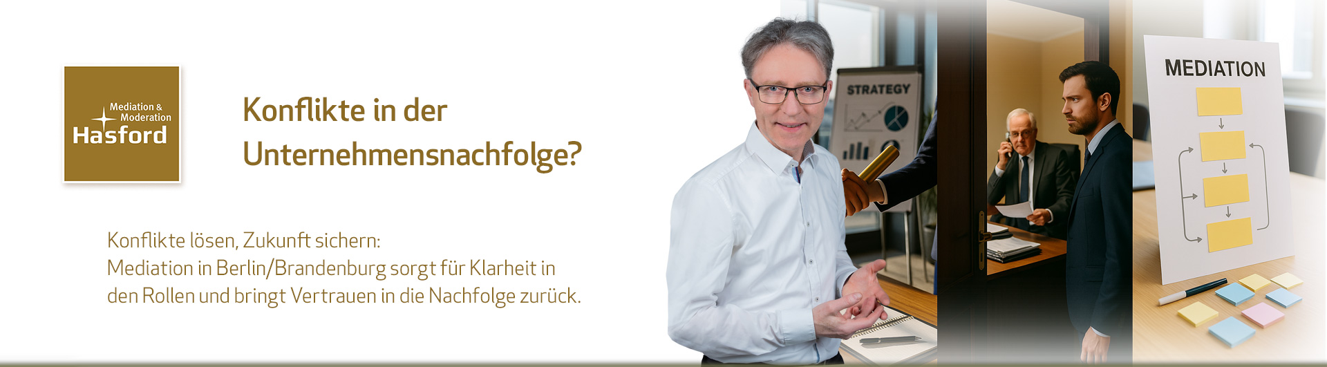 Unternehmensnachfolge Berlin – Familienunternehmen Übergabe – Mediation Ralf Hasford