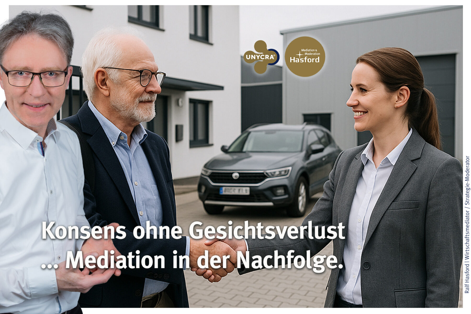 Konfliktlösung in der Unternehmensnachfolge
Konsens ohne Gesichtsverlust … Mediation im Business.