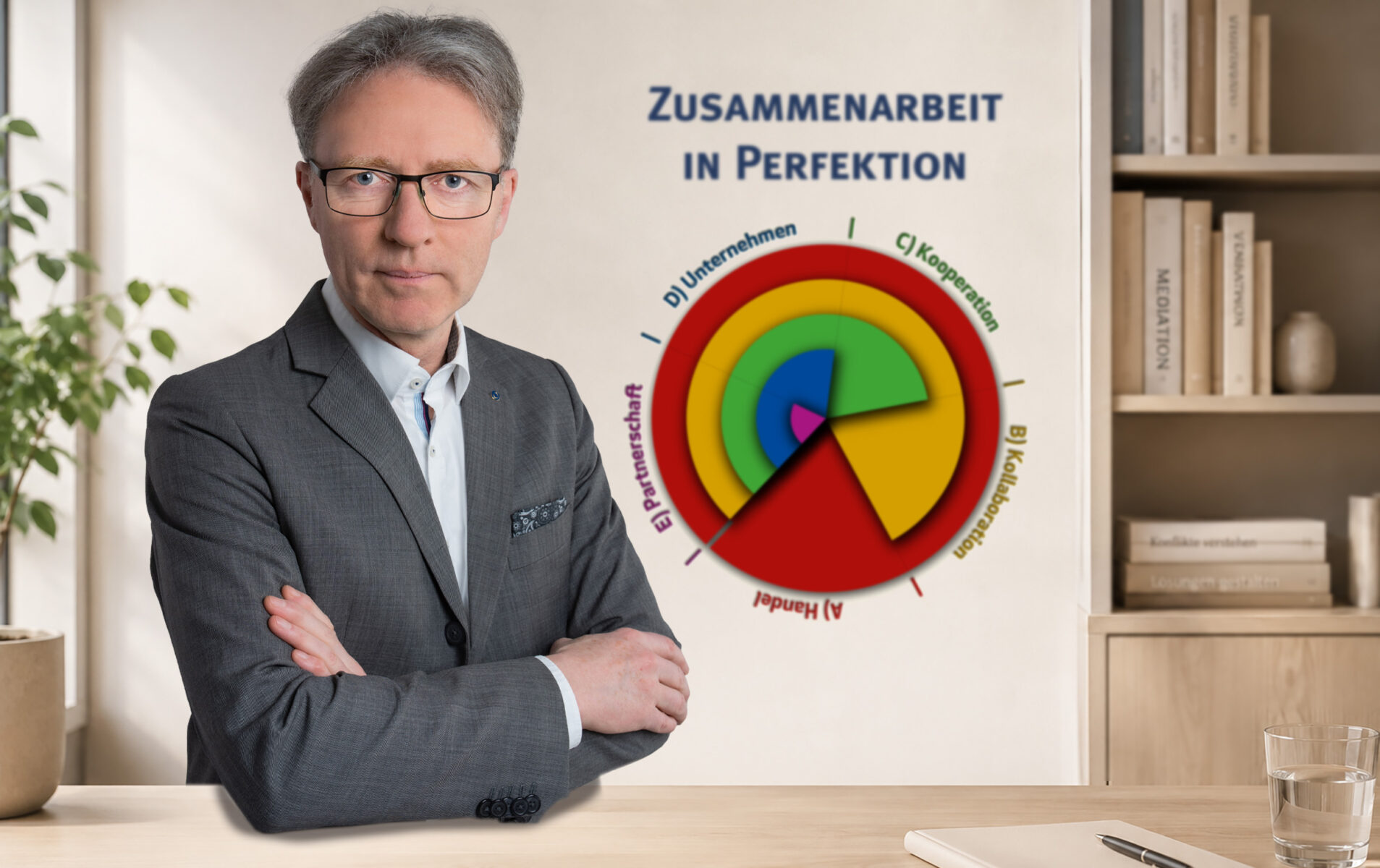 Ralf Hasford unterstütze Geschäftsführungen, Vorstände und Organisationen dabei, Zusammenarbeit zu strukturieren, Strategien zu definieren und umzusetzen sowie Konflikte aussergerichtlich zu lösen.